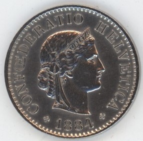 5 Centimes 1884 (vz-unz)