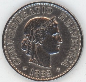 5 Centimes 1883 (ss+)