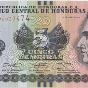 Honduras 5 Lempiras 2014 Neuf