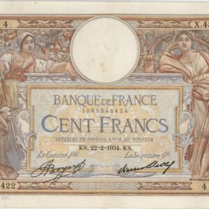 France 100 Francs 1934 Luc Olivier Merson