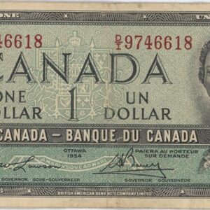 Canada 1 Dollar 1954 Sans face du Diable