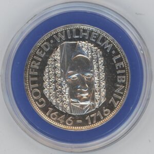 Allemagne 5 Mark 1966 D Gottfried Wilhelm Leibniz (unz) en argent