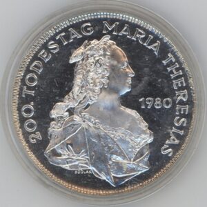 Autriche 500 Schillings 1980 Marie Theresa (unz) en argent