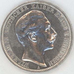 Germany Prussia 3 Mark 1911 A Wilhelm II (vz) en argent