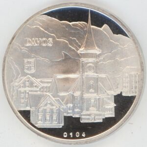 Médaille Graubünden Grischuna / Davos (unz) en argent 999