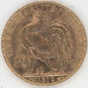 France 20 Francs OR 1912 Marianne Coq (vz)