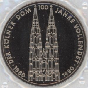 Allemagne 5 Mark 1980 Kölner Dom (unz)