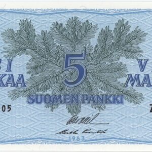 Finlande 5 Markkaa 1963 Neuf