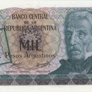 Argentina 1 Austral ND 1985 émission provisionnelle "Austral Overprints" presque Neuf