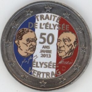 France 2 Euros 2013 Traité de l'Élysée (vz-unz) Couleur
