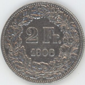 2 Francs 1908 (ss)