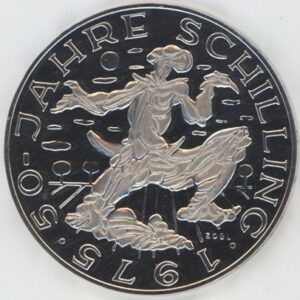 Autriche 100 Schilling 1975 "50-JAHRE SCHILLING) (-unz) en argent