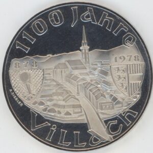 Autriche 100 Schilling 1978 Villach (-unz) en argent