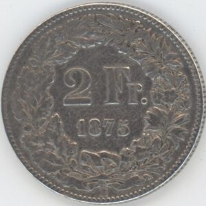 2 Francs 1875 (s+)