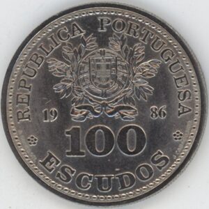 Portugal 100 Escudos 1986 Mexico 86 (vz)