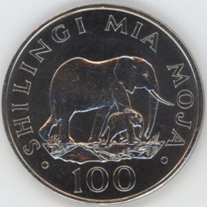 Tanzanie 100 Shilingi 1986 Éléphant (vz-unz)