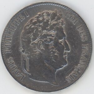 France 5 Francs 1838 W Louis Philippe I (s-ss) en argent