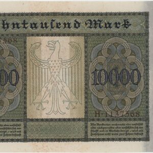 Germany Reichsbanknote 10 000 Mark 1922 grand format