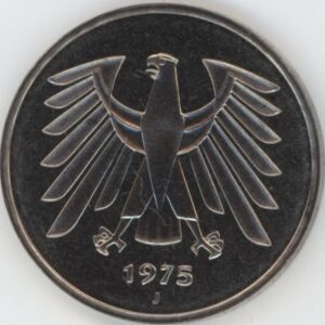 Allemagne 5 Mark 1975 J (unz)