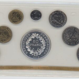 France série 1980 (Fdc) avec 50 Francs Hercule 1979 en argent