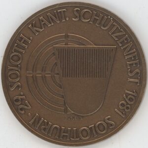 Médaille de Tir 29. Solothurn Kant. Schützenfest 1981 (unz)