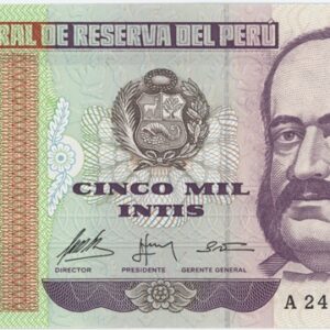 Pérou 5000 Intis 1988 Neuf