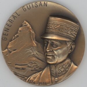 Médaille 1974 Général Guisan Centenaire Mézières (unz)