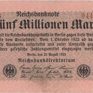 Germany Reichsbanknote 5 Millionen Mark 1923