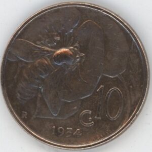 Italie 10 Centesimi 1934 R Vittorio Emanuele III (ss)