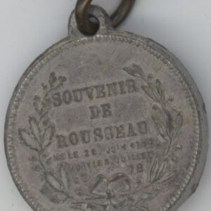 Médaille Genève Souvenir de Rousseau 1778 (ss)