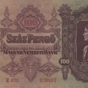 Hongrie 100 Pengö 1930
