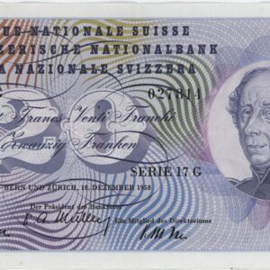 20 Francs 1958 (Général Dufour)