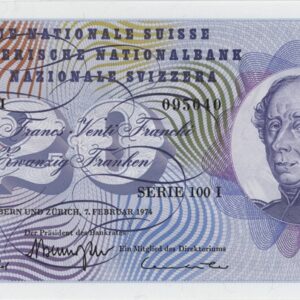 20 Francs 1974 (Général Dufour) presque Neuf