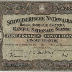 5 Francs Guillaume Tell 1949
