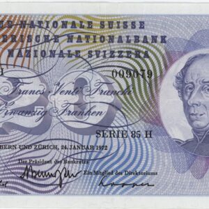 20 Francs 1972 (Général Dufour)