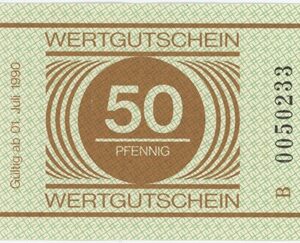 DDR Bon d'Achat de Prison 50 Pfennig 1990