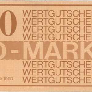 DDR Bon d'Achat de Prison 10 Mark 1990