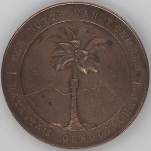 Médaille Indes orientales néerlandaises 1878 Société des Arts et des Sciences de Batavia (ss)