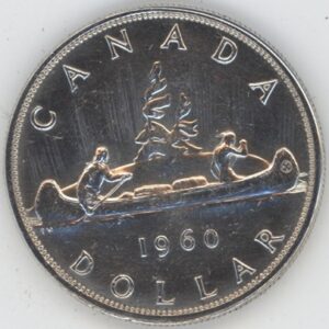 Canada 1 Dollar 1960 Élisabeth II (ss+) en argent