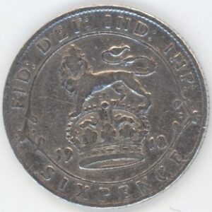 Grande-Bretagne 6 Pence 1918 George V (s-ss) en argent