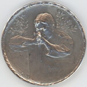 Médaille de Tir Cantonal Neuchâtel 1913 La Chaux-de-Fonds (vz) en argent
