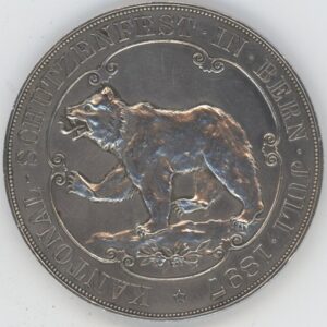 Médaille de Tir Bern 1897 Kantonal Schützenfest (ss-vz) en argent