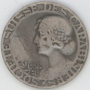 Médaille de Tir Société Suisse des Carabiniers Maitrise Fédéral de Campagne (ss-vz) en argent