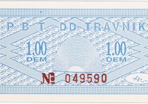 Bosnie - Herzégovine Banque de Travnik 1 German Mark ND 1994 (coupure régionale) Neuf