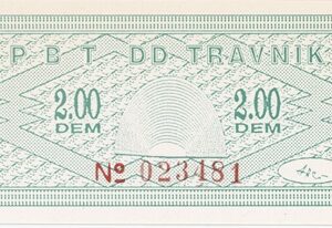 Bosnie - Herzégovine Banque de Travnik 2 German Mark ND 1994 (coupure régionale) Neuf