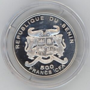 Benin 500 Francs CFA 2002 Euro Introduction (unz) en argent