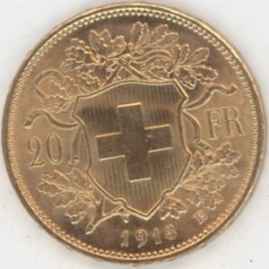 Vreneli 20 Francs OR 1913 (vz-unz)