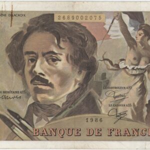 France 100 Francs 1986 Delacroix