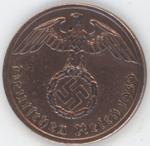 Germany Troisième Reich 1 Reichspfennig 1939 A (ss)