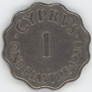 Chypre 1 Piastre 1938 Georges VI (ss)